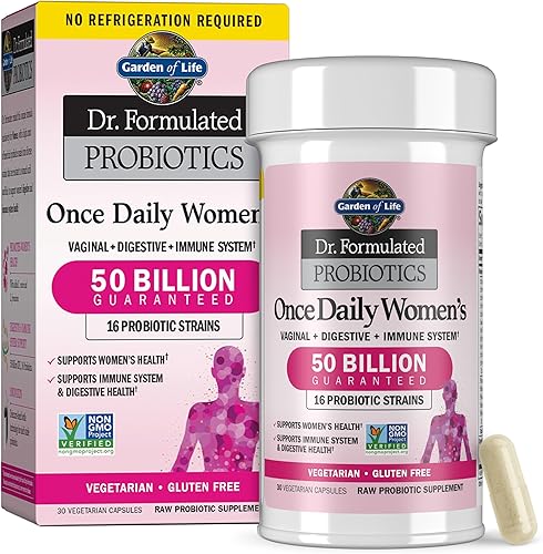 Garden of Life Dr. Formulated Probiotics for Women 50 Billion CFU supplement bottle