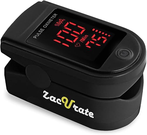 Zacurate Pro Series 500DL Fingertip Pulse Oximeter for overnight sleep monitoring