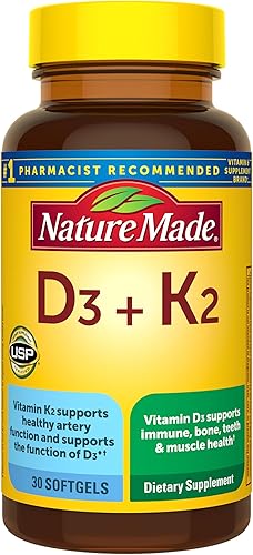 Vitamin D3 K2 supplement bottle