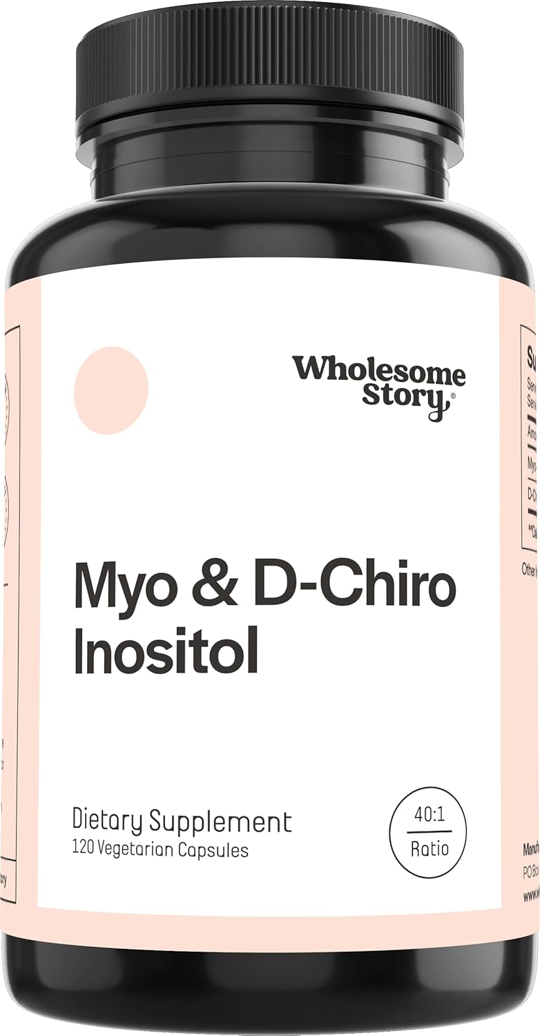 Wholesome Story Myo-Inositol and D-Chiro Inositol 40:1 blend capsules for women's hormonal balance